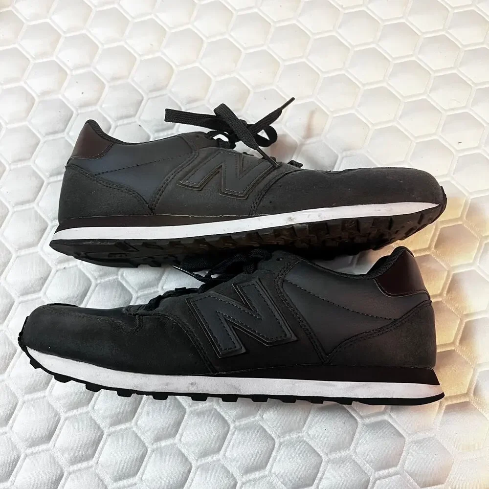New Balance 500 Classic Sneakers Men’s Sz 10 Navy Blue Gray Suede - Picture 2 of 8